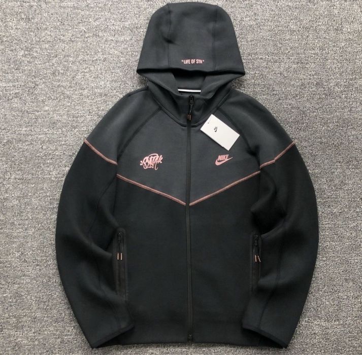 Кофта Nike tech fleece × Suna World зіп худі суна ворд найк теч, течка