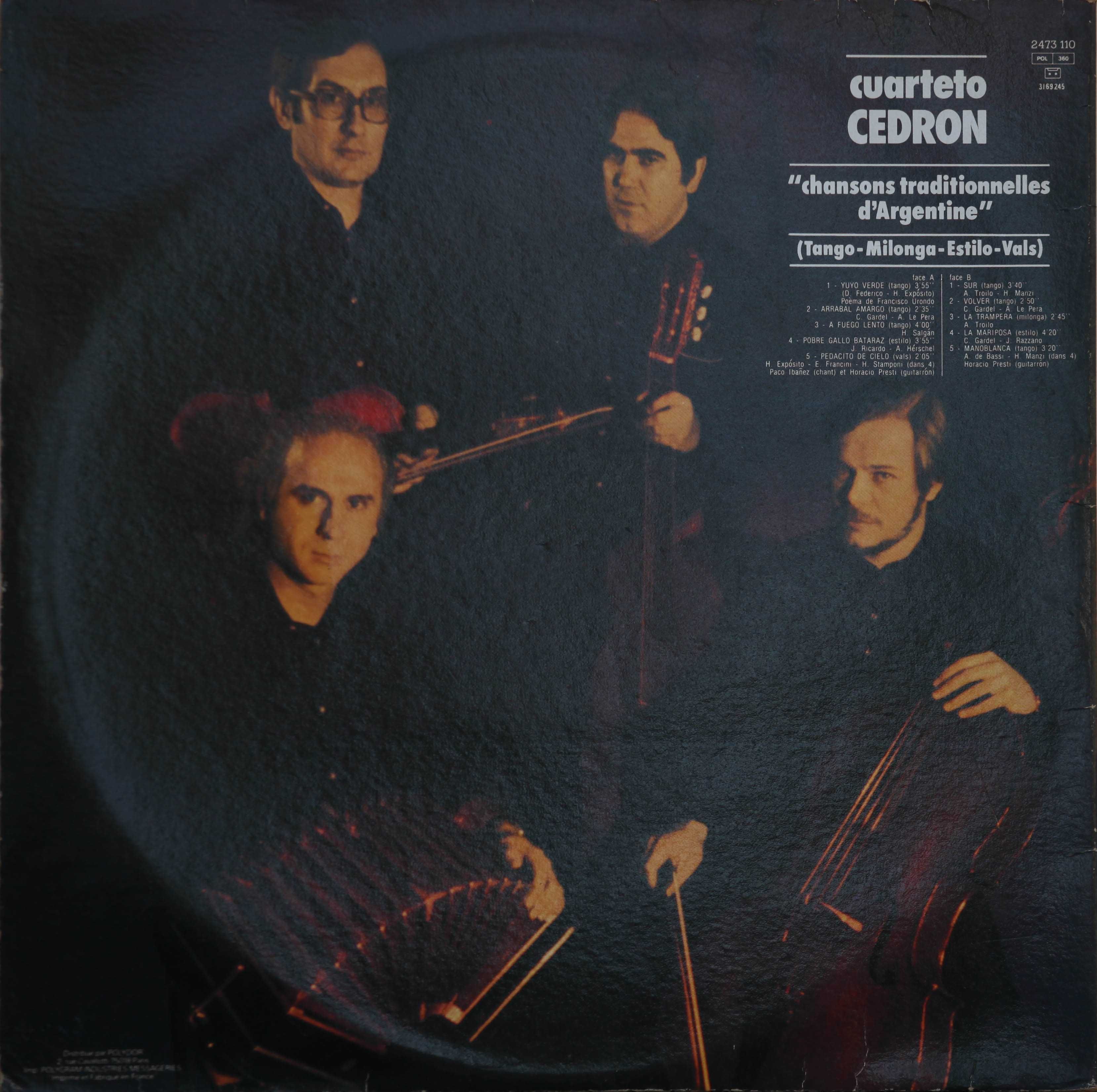 Cuarteto Cedron, Chansons Traditionnelles d'Argentine