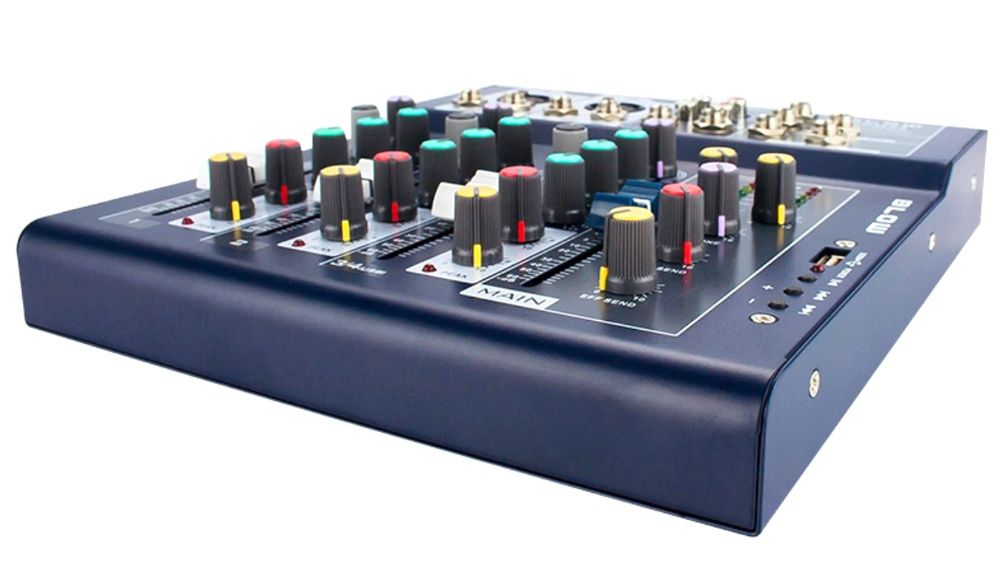 MIKSER Audio Mixer 4 Kanały Estradowy Phantom Echo USB MP3 dla DJ -a