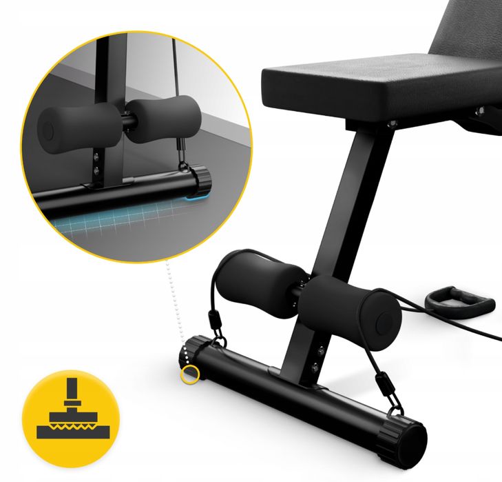 Ławka Ławeczka Treningowa do Ćwiczeń Regulowana Składana Prosta Skośna