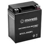 Akumulator motocyklowy AGM Żel Moretti 7Ah Mtx7L-BS YTX7L-BS Ftx 7L-BS