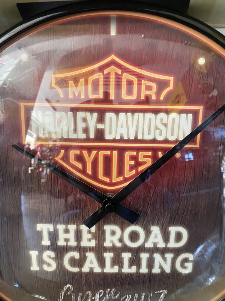 Relogio original harley & davidson 31cm para bar garagem motas