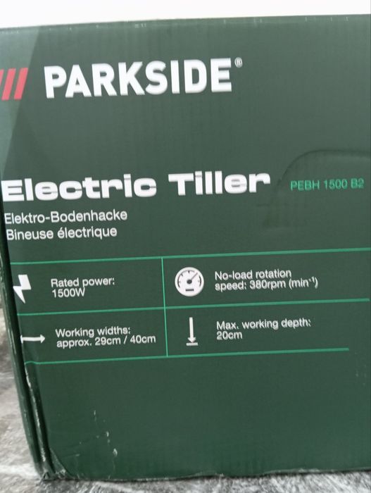 Садовий електрокультиватор Parkside PEBH 1500 B2, культиватор парксайд