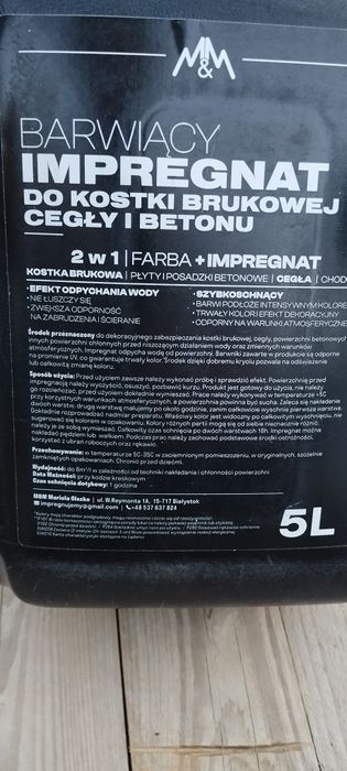 Barwiący Impregnat do kostki brukowej Antracyt 10l