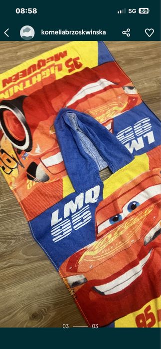 ręcznik zygzak mcqueen dla dziecka