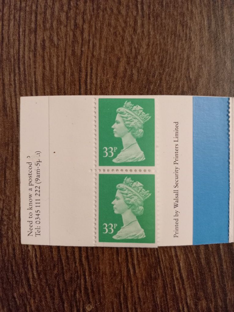 2 selos ingleses novos de 1991