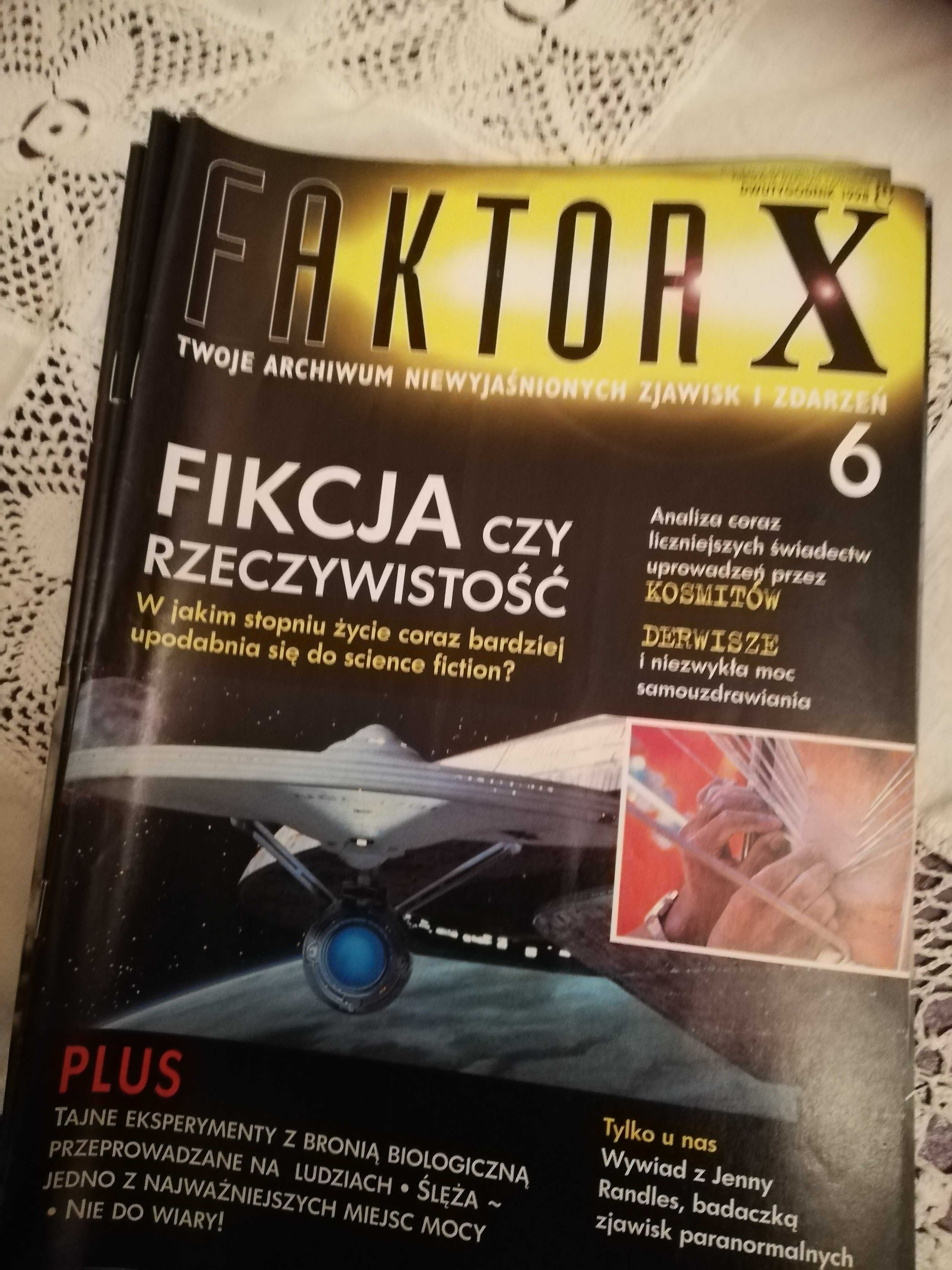 Faktor X pięć numerow 1,2,4,5,6 plus segregator