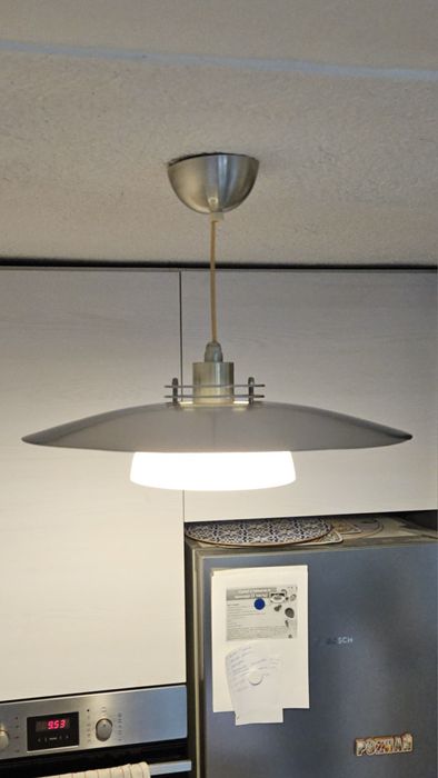 Lampa sufitowa wisząca Żyrandol srebrny