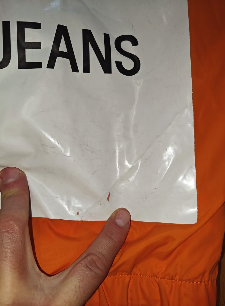 Świetna męska kurtka Calvin Klein Orange Jacket rozmiar S
