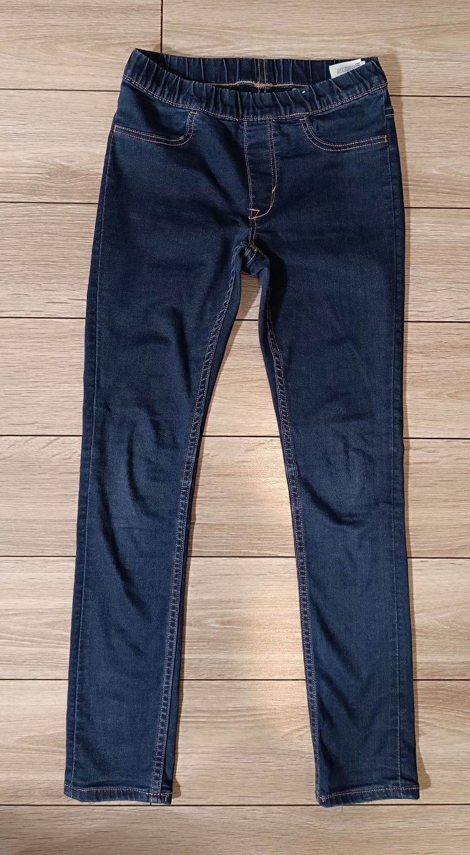 Jegginsy jeansowe dziewczęce H&M, rozm. 128 cm, stan BDB+