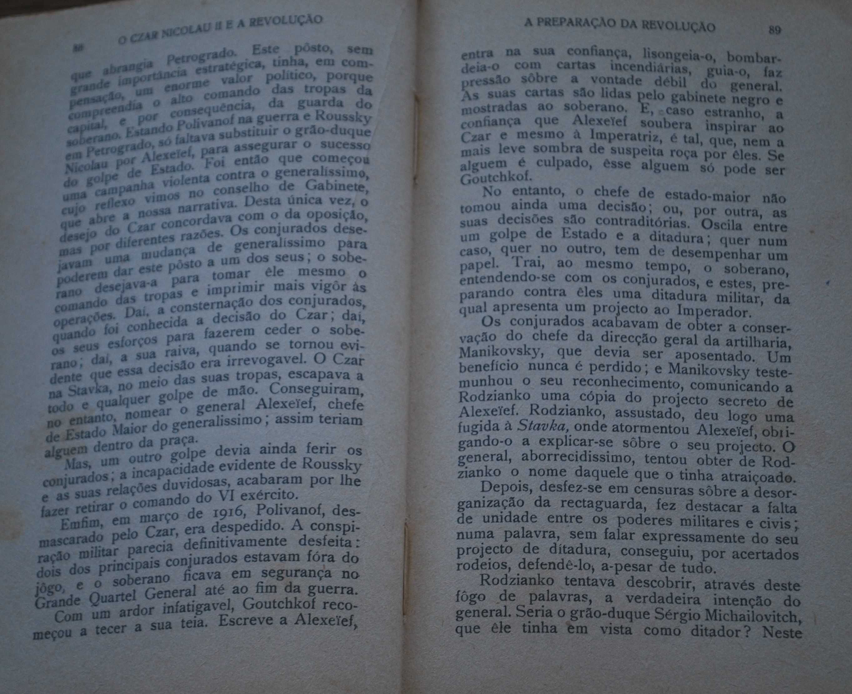 O Czar Nicolau II e A Revolução de Jean Jacoby (1.ª Edição 1933)