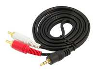 kabel 2 RCA-> 1 MAŁY JACK 1,5 m długość nowy np. do mp3 Jelenia Góra