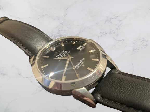 Годинник  наручний OMEGA, сапфірове скло, шкіряний ремінець