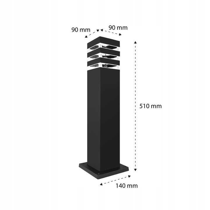 Lampa ogrodowa słupek oświetleniowy stojąca zewnętrzna 51cm