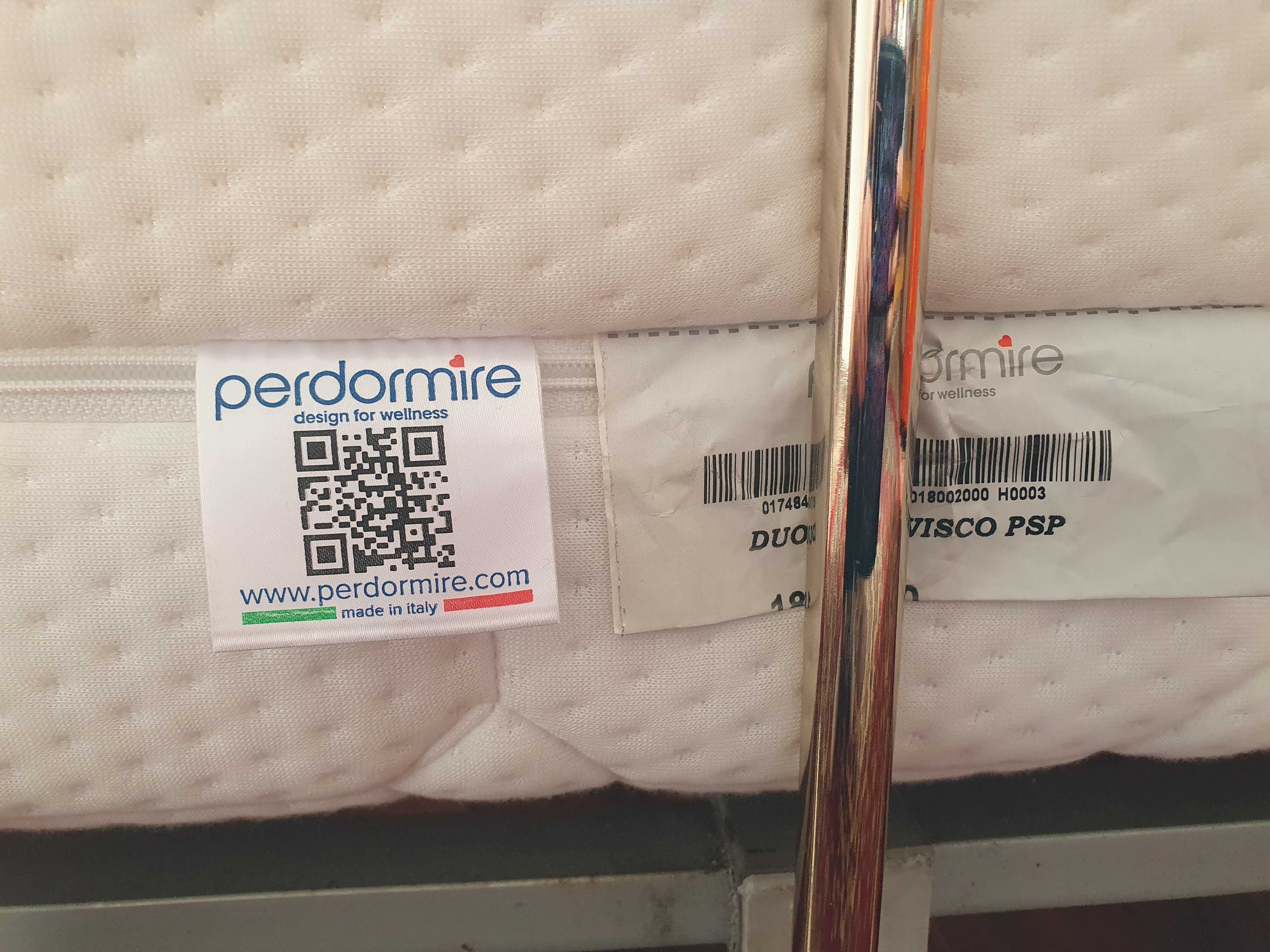 Materac włoski Perdomire Duo Plus Visco 180x200 cm, grubość 20 cm