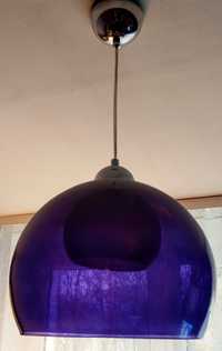 Lampa kuchenna fioletowa szklana