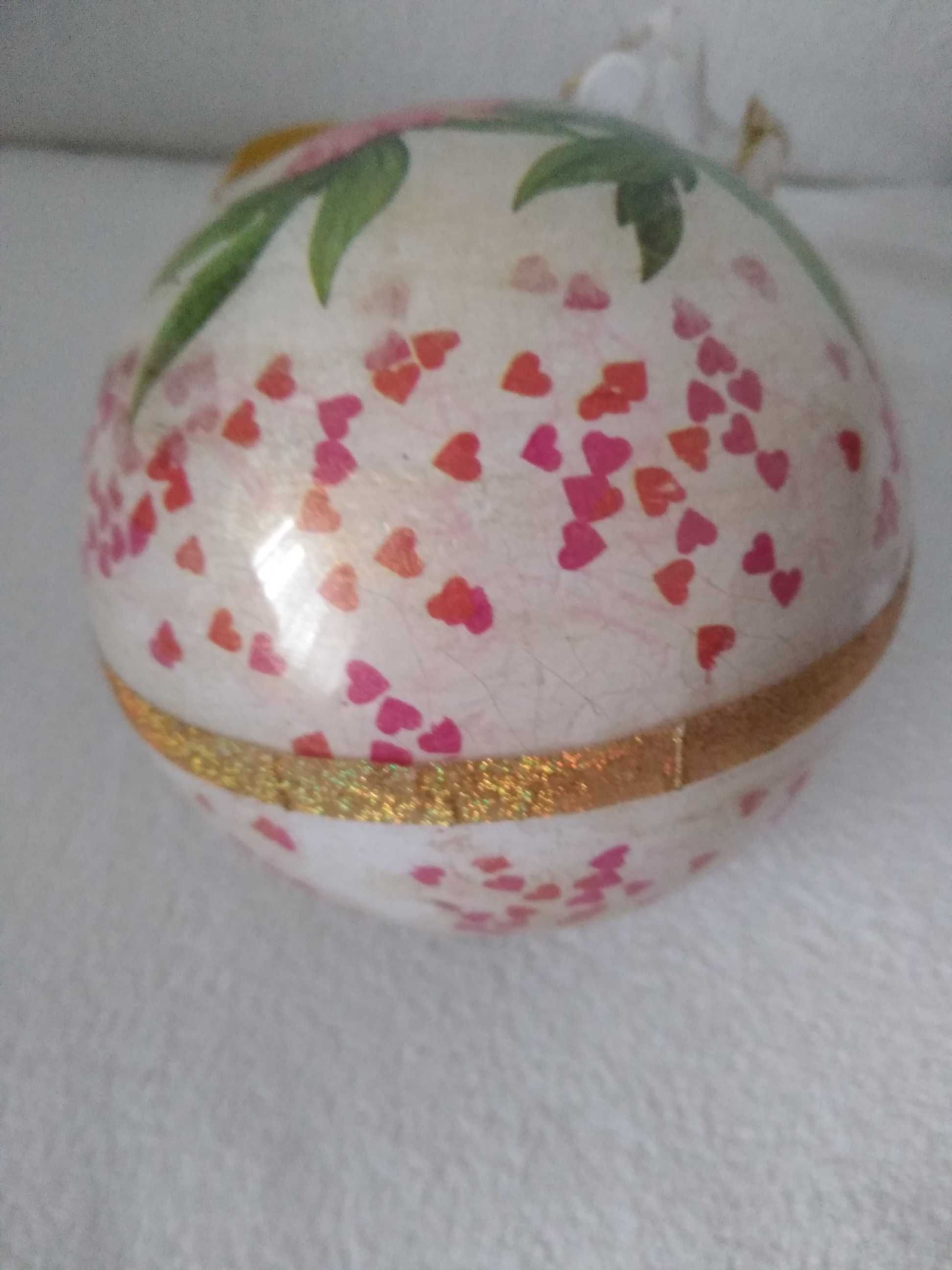 Bombka decoupage, rusałki/elfy, duża, Święta