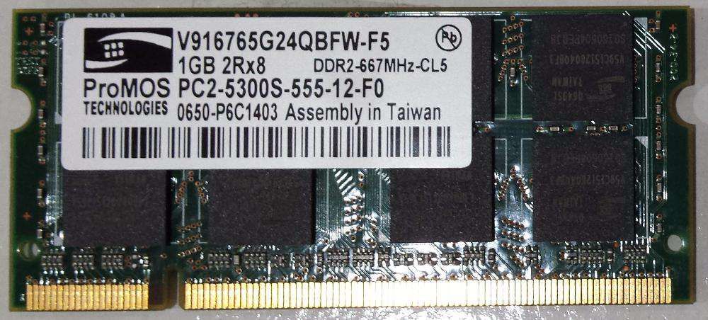 1GB DDR2 667Mhz para portátil