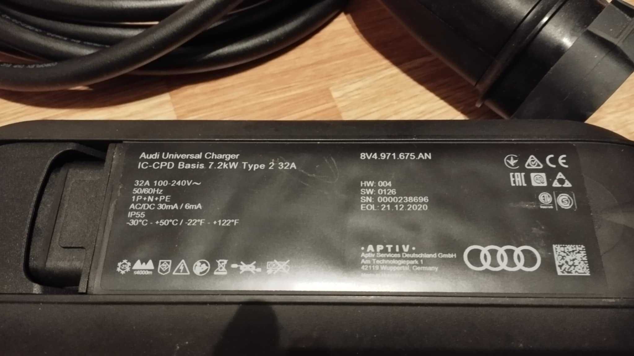 NOWA Ładowarka Audi E-tron 32A 7.2kW, model: 8V4.971.675.AN (charger)