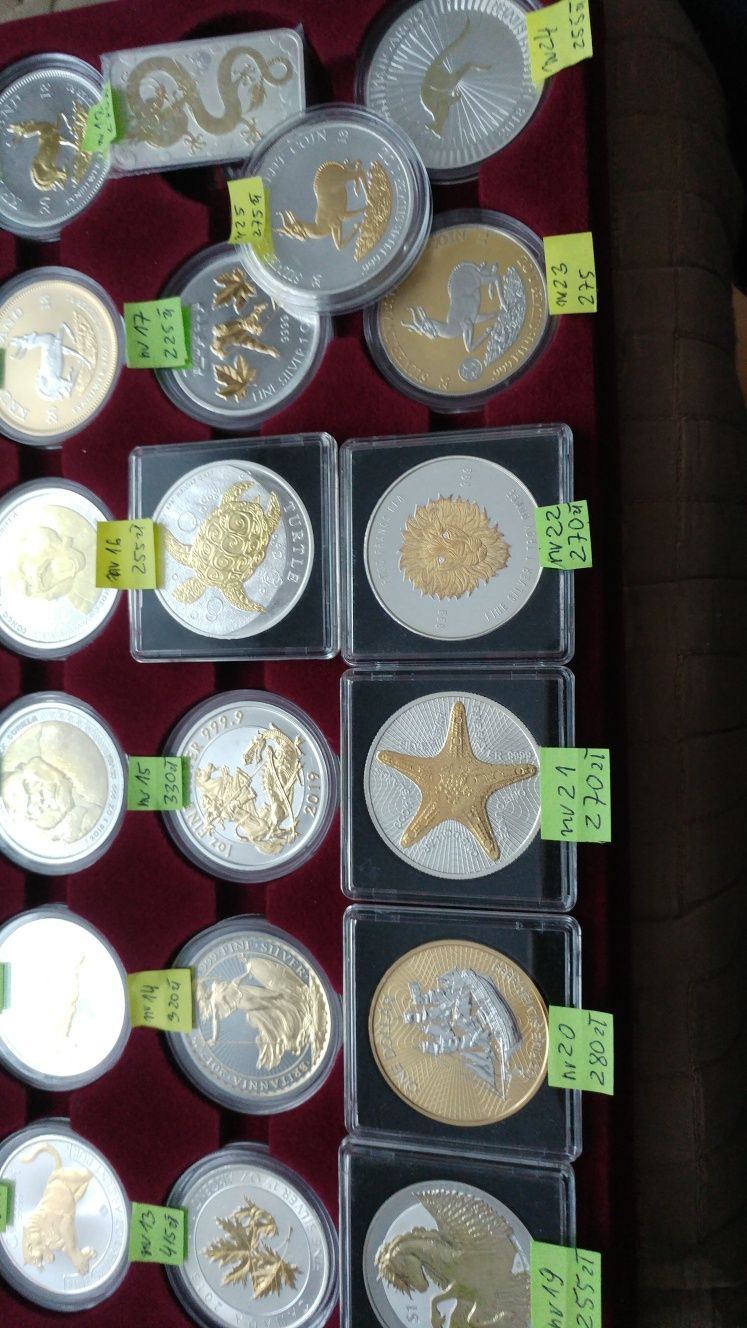 Monety kolekcjonerskie srebrne