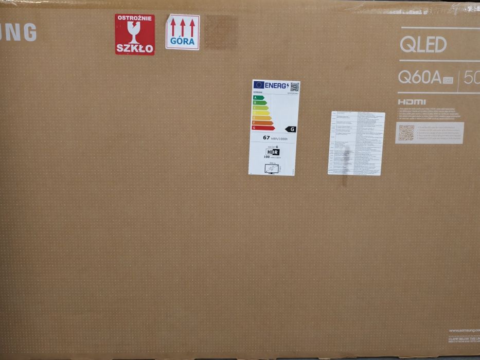 Telewizor QE55Q67A QLED. Zastaw z kartonem