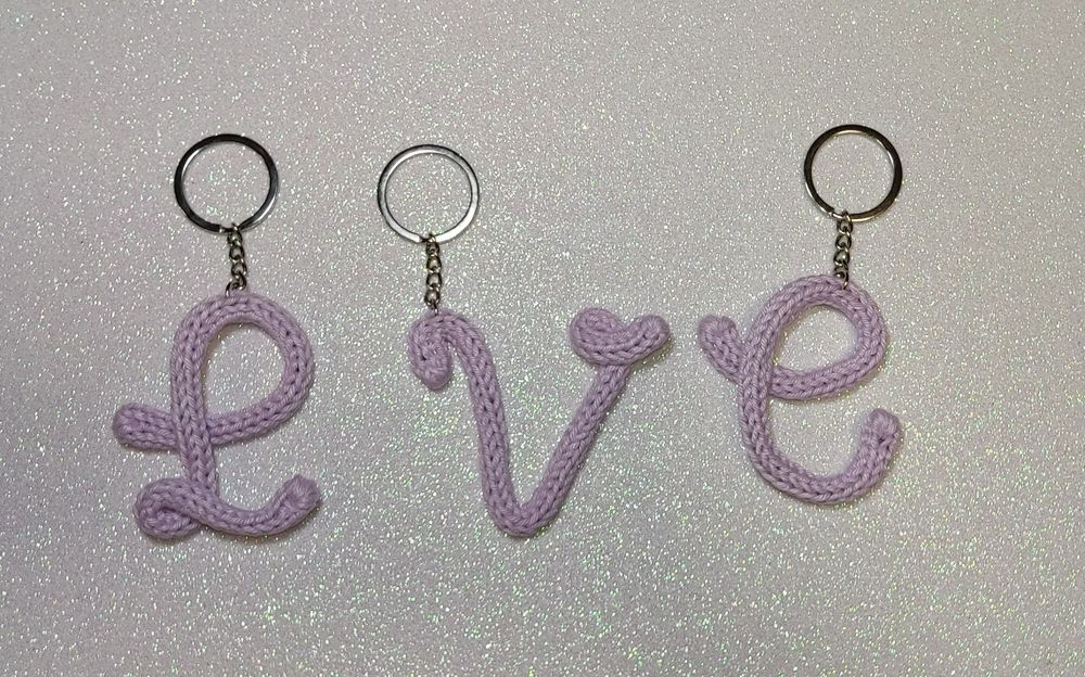 Porta-chaves em tricotin