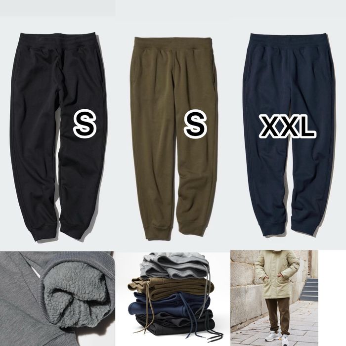 (S, XXL) Чоловічі термо штани на хутрі шерпі heattech uniqlo