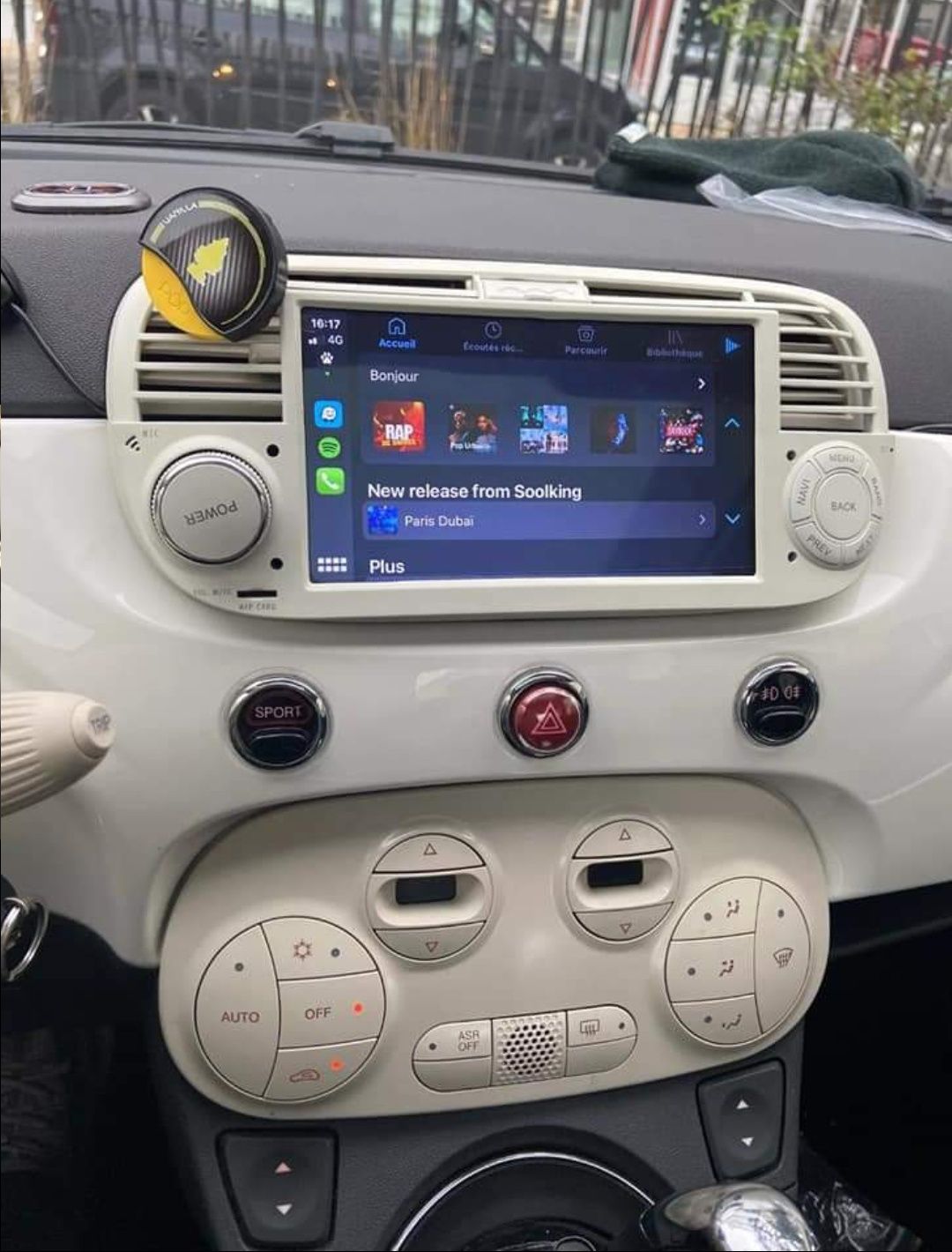 Rádio Android 12 com GPS Fiat 500 (Artigo Novo)