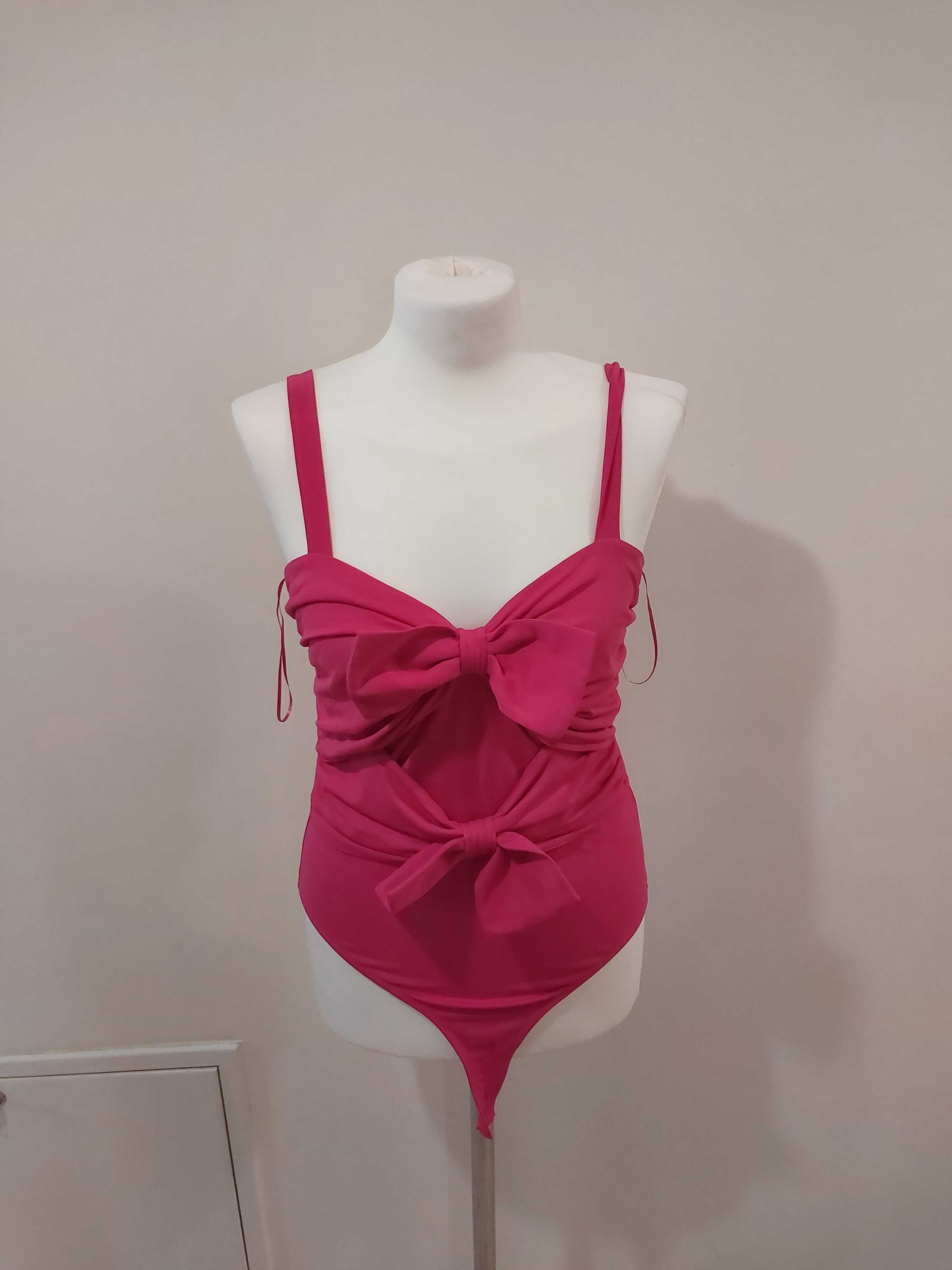 nowy strój kąpielowy jednoczęściowy ZARA, body, bikini, fuksja, L