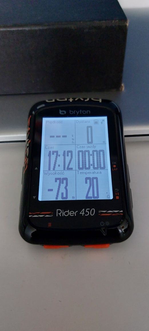 Nawigacja / licznik na rower Bryton Rider 450 z GPS i gpx