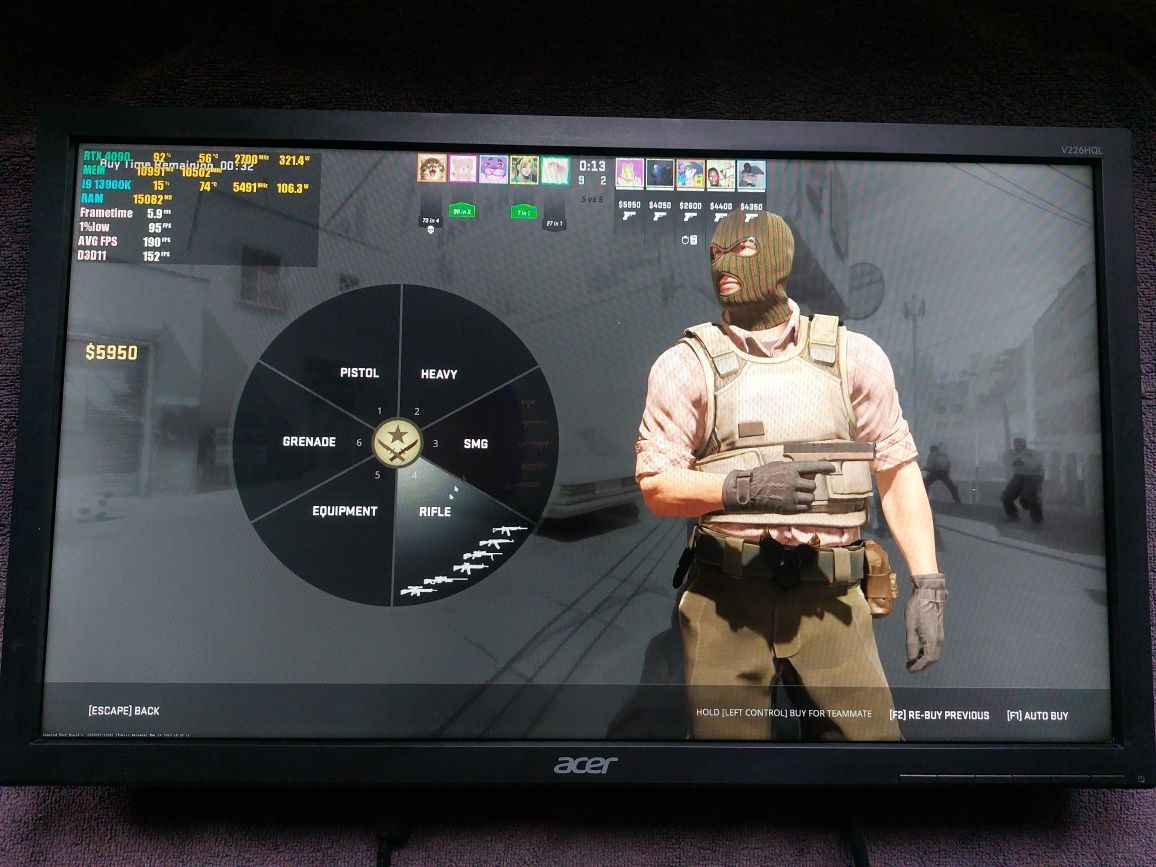 Бу рабочий Монитор Acer  V226 HQl экранй дисплей