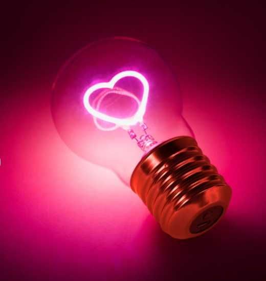 Аккумуляторная лампа-сердечко Cordless Heart Lightbulb