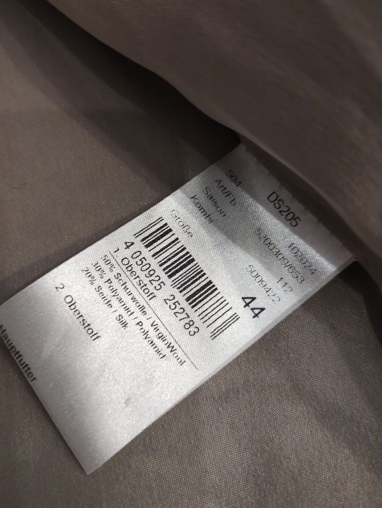 Wełniano-jedwabny żakiet damski plus size.
