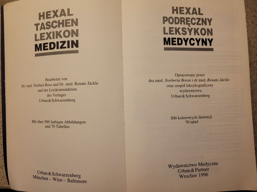 Hexal podręczny leksykon medycyny 1998 Urban&Partner