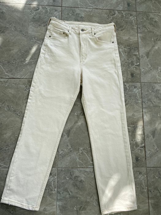 Джинси С-ка S 36/26 розмір мом бежеві молочні Slim Fit скіні жіночі