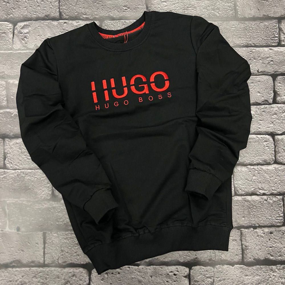 MEGA SALE -50% Женский свитшот HUGO BOSS черный кофта весна s-xl люкс