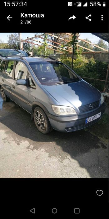 Продам Опель зефіра 2 літра, в рідній фарбі без пошкоджень без ризиків