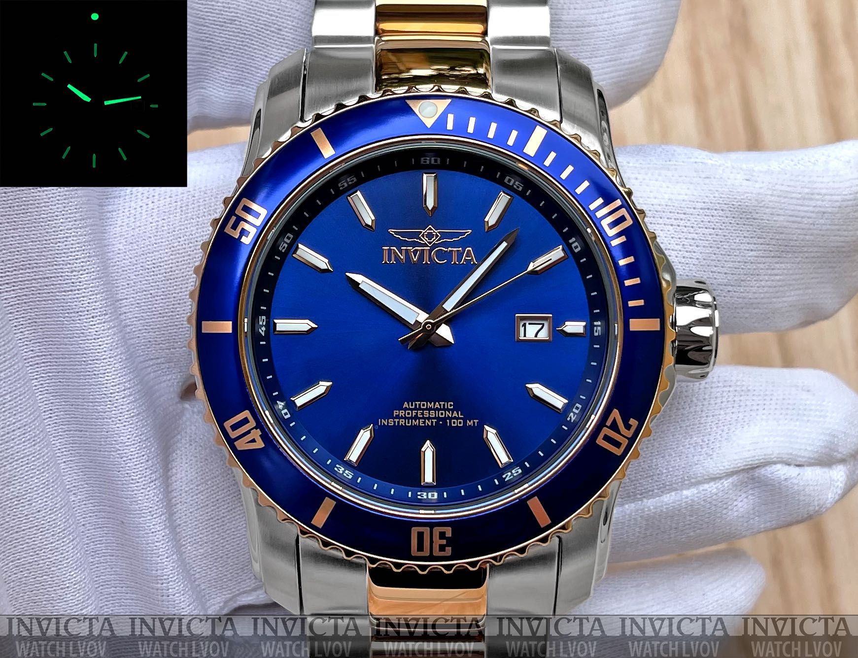 Часы Invicta 30560 Pro Diver Automatic Blue Rose Gold 48 мм.