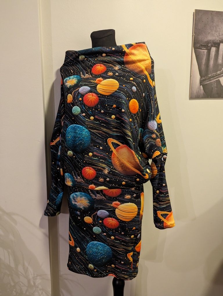 Auri&Lili nowa sukienka handmade w układ słoneczny M 38