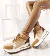 Brązowe sneakersy damskie buty sportowe Eryn 37
