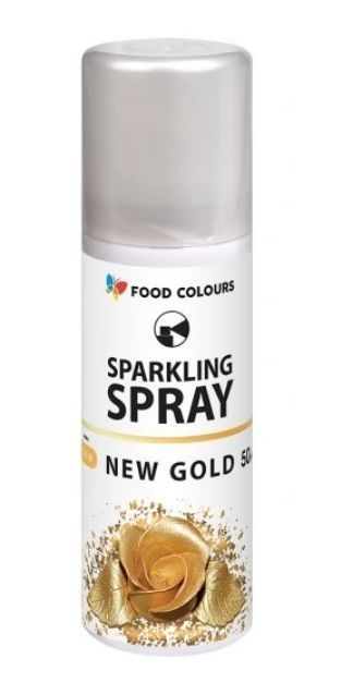 Barwnik Spożywczy W Sprayu - New Gold Złoty - 50 Ml