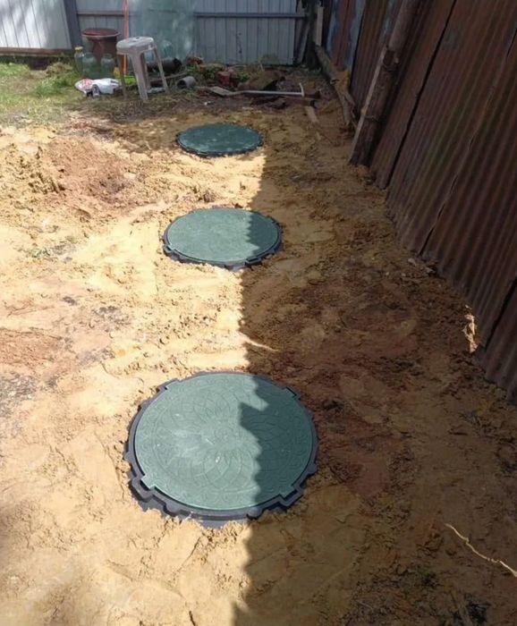 Каналізація септик під ключ вигрібна яма з бетонних кілець (BS200)