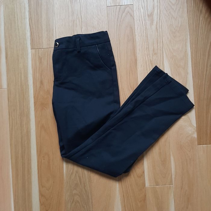 Czarne eleganckie klasyczne spodnie proste nogawki M 38 L 40 rozmiar