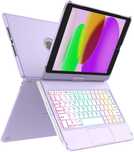 Twarde etui z klapką + klawiatura iPada 10,2" generacja 9/8/7 PURPURA