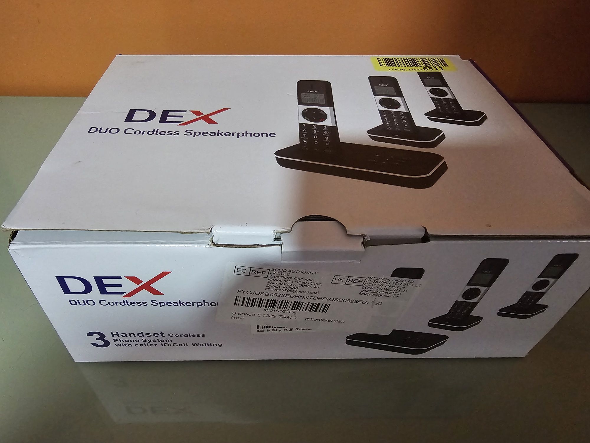 BISOFICE D1002 TAM-T Telefone sem fio de 3 aparelhos com máquina de at