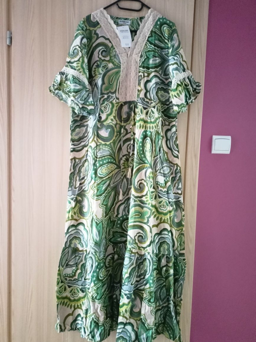 Sukienka maxi zielona