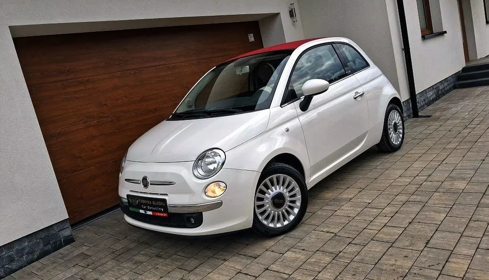 Fiat 500 *Kabrio*klimatyzacja*skóra*chrom*PDC*alu*nagłosnienie*serwis ASO*