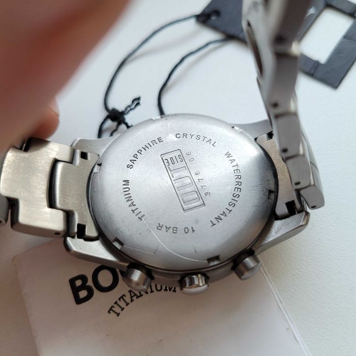 Zegarek tytanowy Boccia Titanium Outside sappchire crystal 40mm 10bar