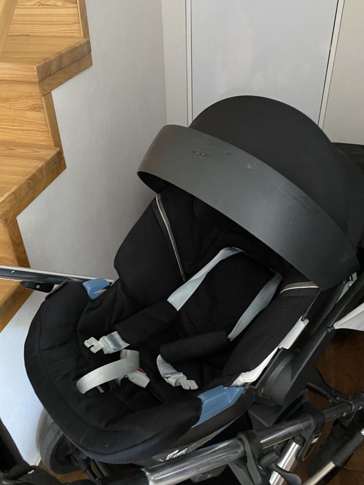 Komplet wózek Mamas&Papas Sola 2 gondola, spacerówka i nosidełko cybex