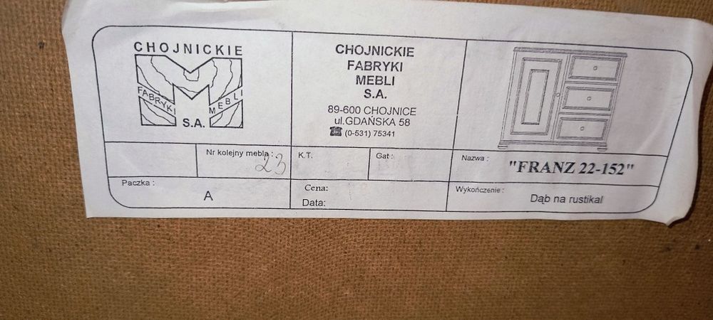 Solidna komoda trzy szuflady i szafka z półką